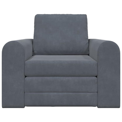 Divano letto Grigio scuro 98 x 71 x 83 cm Velluto - homemem39