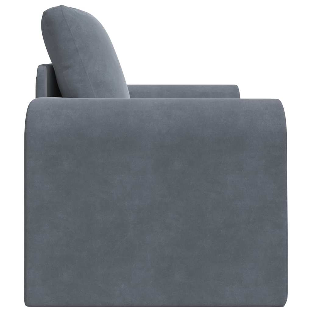 Divano letto Grigio scuro 98 x 71 x 83 cm Velluto - homemem39