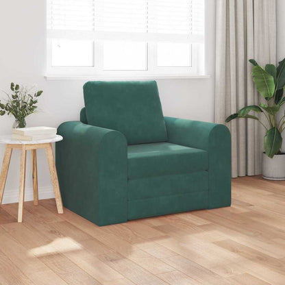 Divano letto Verde scuro 98 x 71 x 83 cm Velluto - homemem39