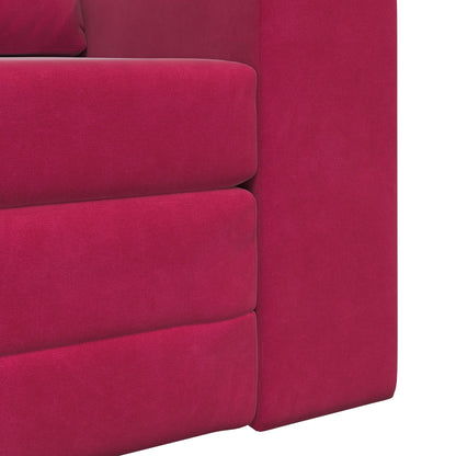 Divano letto Rosso Vino 98 x 71 x 83 cm Velluto