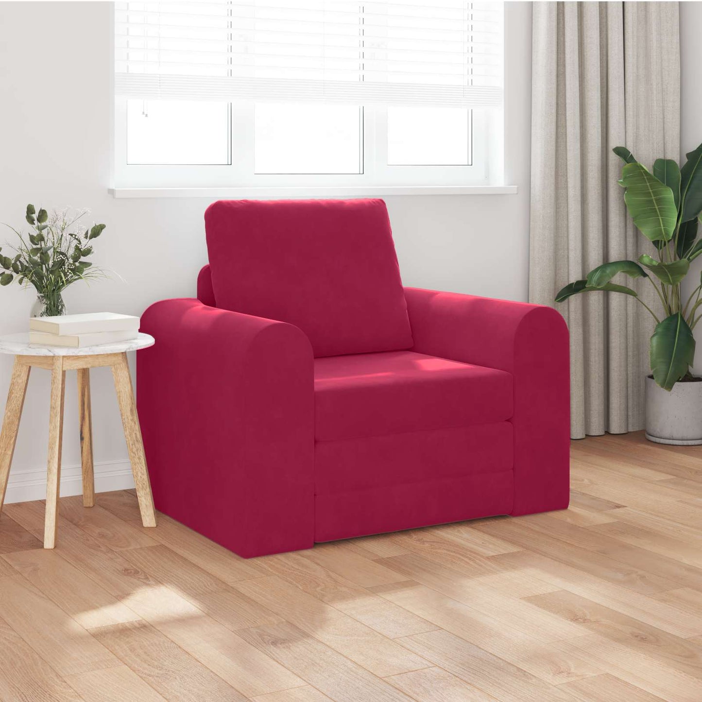 Divano letto Rosso Vino 98 x 71 x 83 cm Velluto