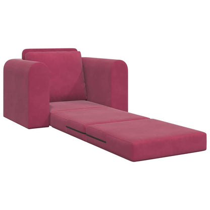 Divano letto Rosso vino 98 x 71 x 83 cm Velluto - homemem39