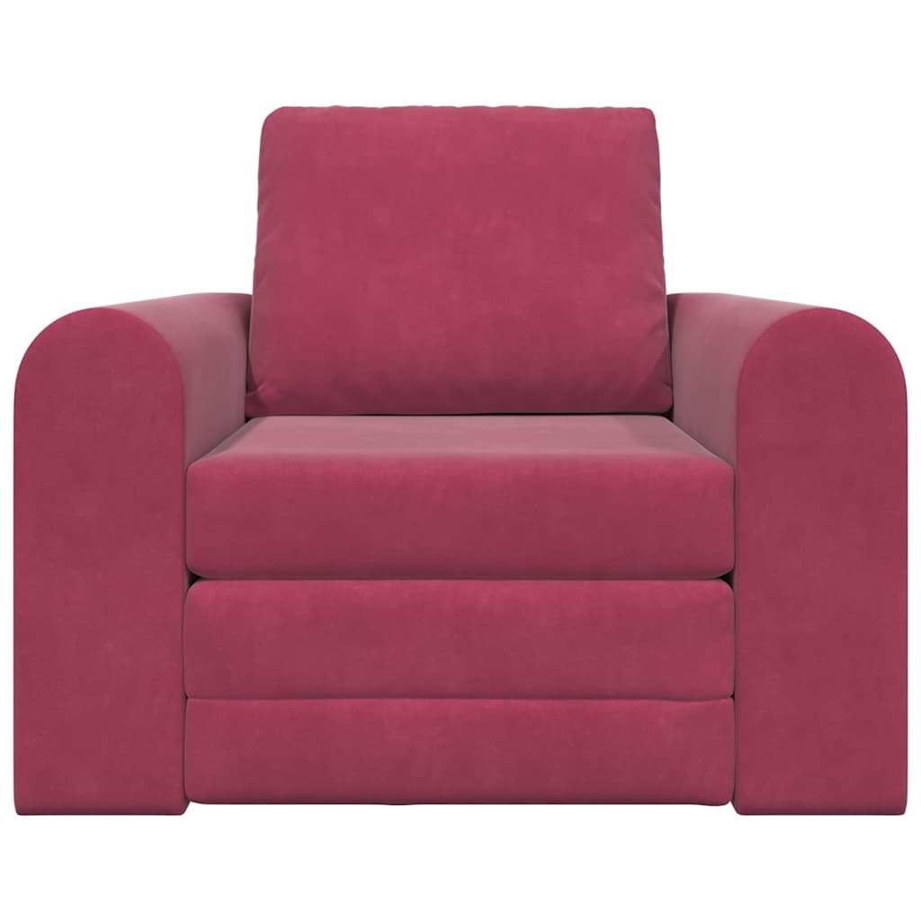 Divano letto Rosso vino 98 x 71 x 83 cm Velluto - homemem39