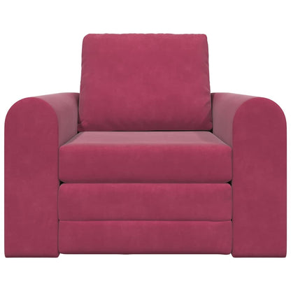 Divano letto Rosso vino 98 x 71 x 83 cm Velluto - homemem39