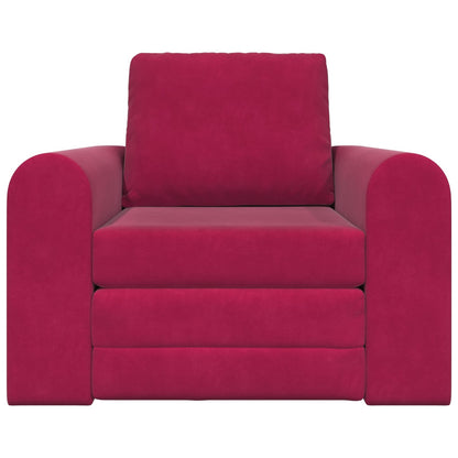 Divano letto Rosso Vino 98 x 71 x 83 cm Velluto