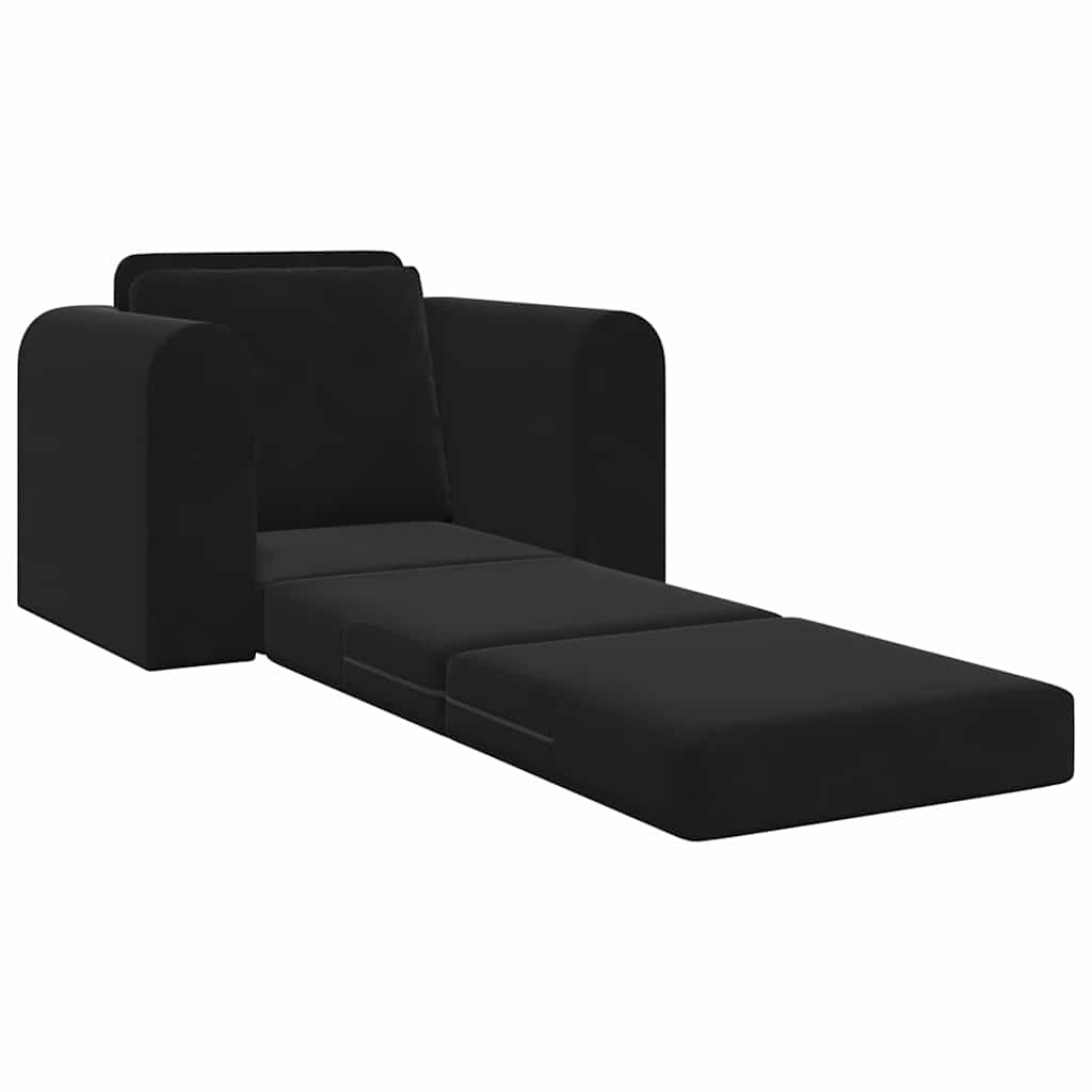 Divano letto Nero 98 x 71 x 83 cm Velluto - homemem39