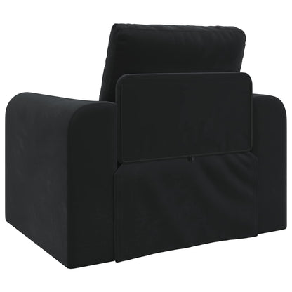 Divano letto Nero 98 x 71 x 83 cm Velluto