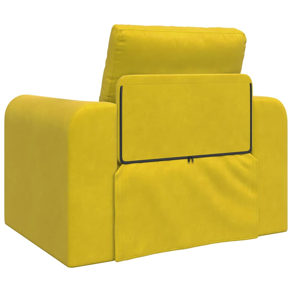 Divano letto Giallo 98 x 71 x 83 cm Velluto - homemem39