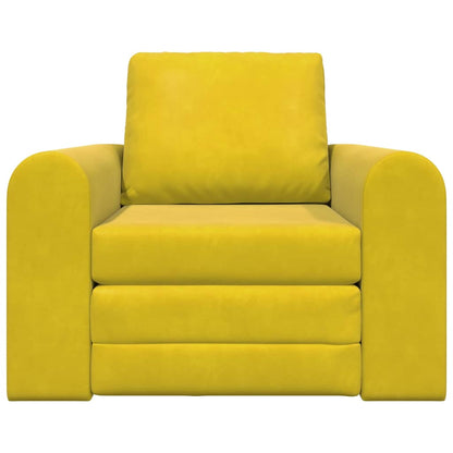 Divano letto Giallo 98 x 71 x 83 cm Velluto - homemem39