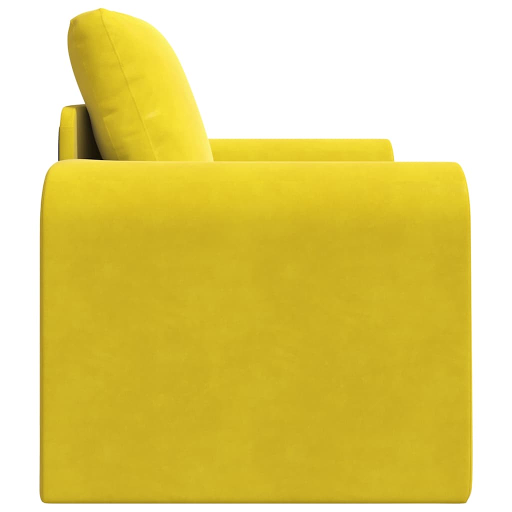 Divano letto Giallo 98 x 71 x 83 cm Velluto - homemem39