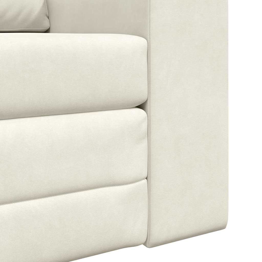 Divano letto Crema 98 x 71 x 83 cm Velluto - homemem39
