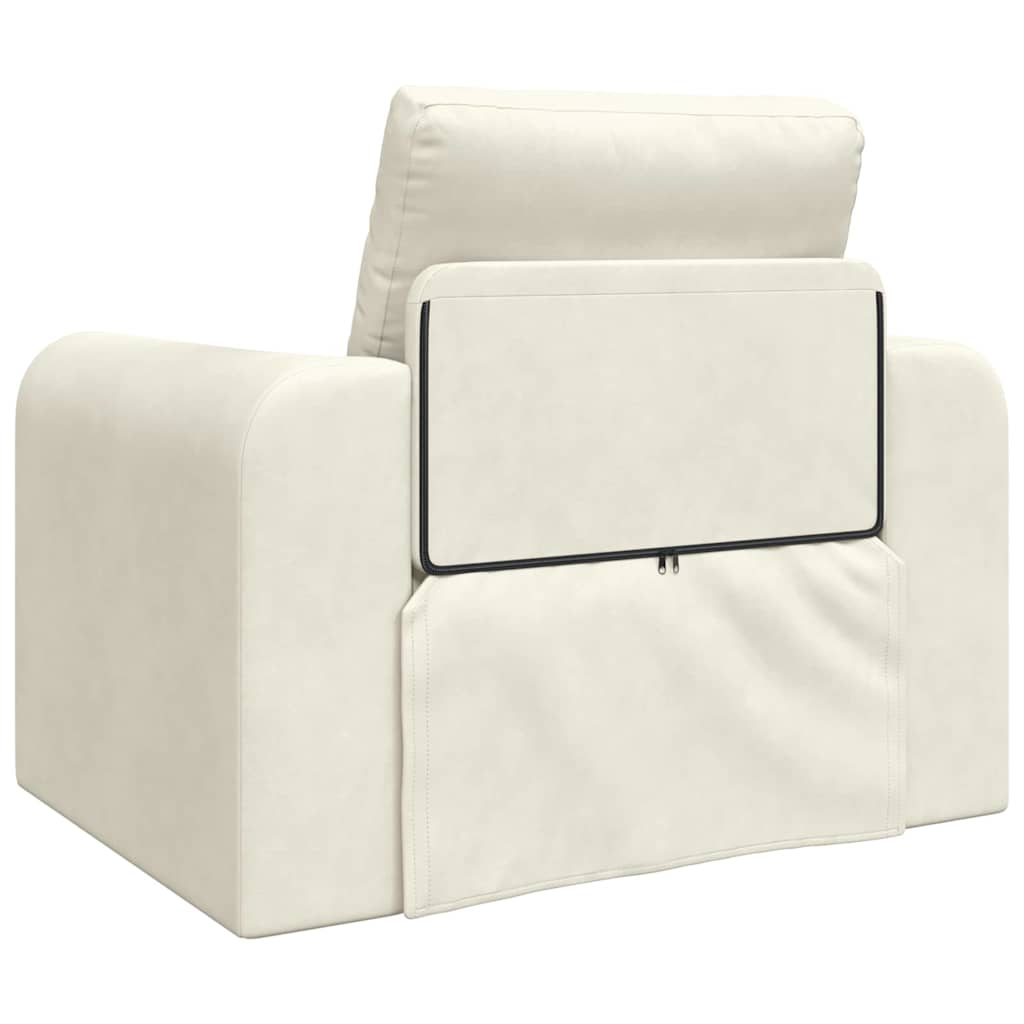 Divano letto Crema 98 x 71 x 83 cm Velluto - homemem39