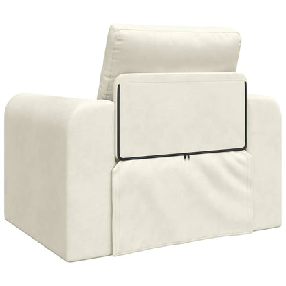 Divano letto Crema 98 x 71 x 83 cm Velluto - homemem39