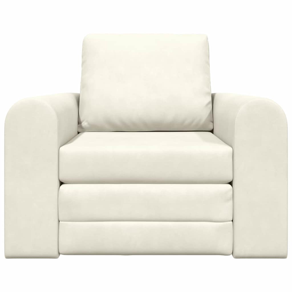 Divano letto Crema 98 x 71 x 83 cm Velluto - homemem39