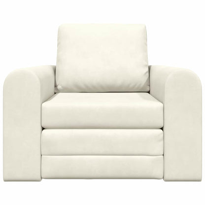 Divano letto Crema 98 x 71 x 83 cm Velluto - homemem39