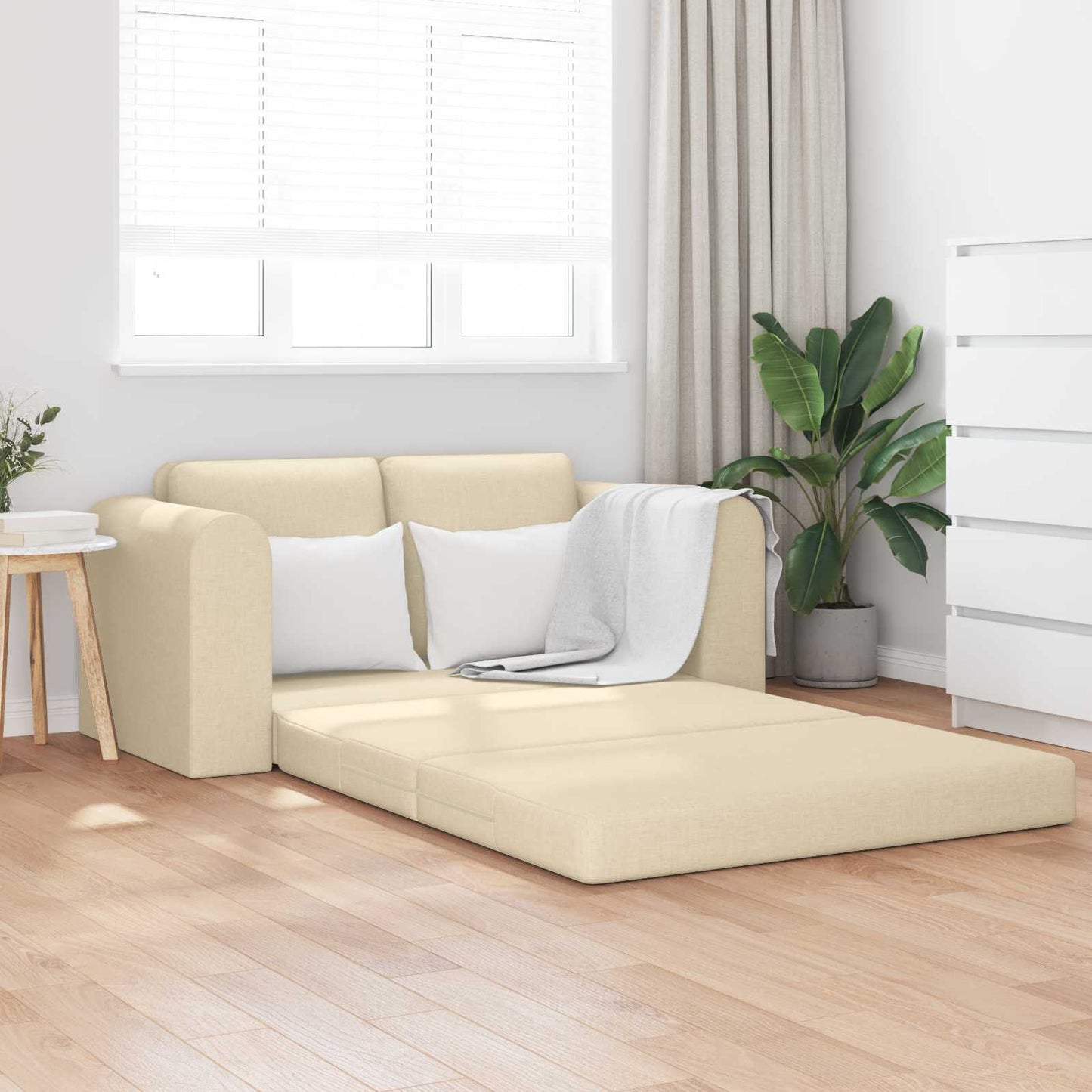 Divano letto 60cm Crema Tessuto