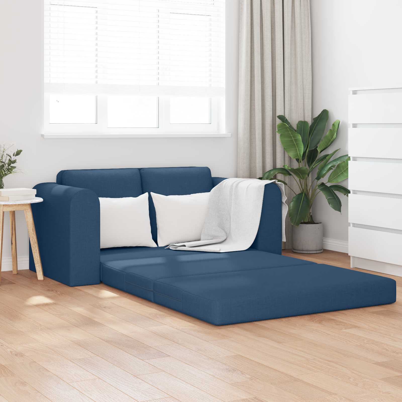 Divano letto 60cm Blu Tessuto | homemem39