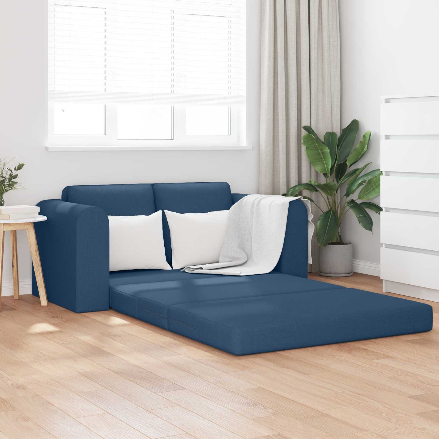 Divano letto 60cm Blu Tessuto