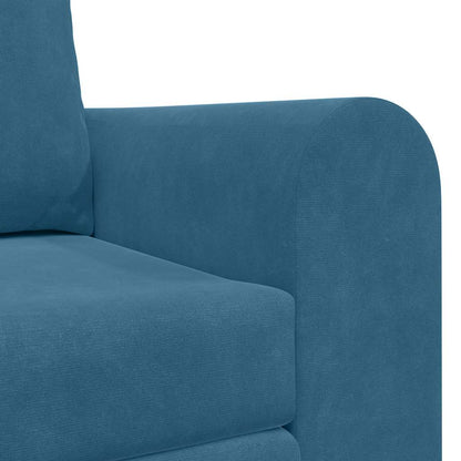 Divano letto 60cm Blu Velluto - homemem39