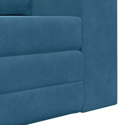 Divano letto 60cm Blu Velluto - homemem39