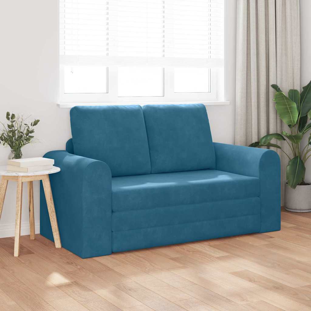 Divano letto 60cm Blu Velluto - homemem39