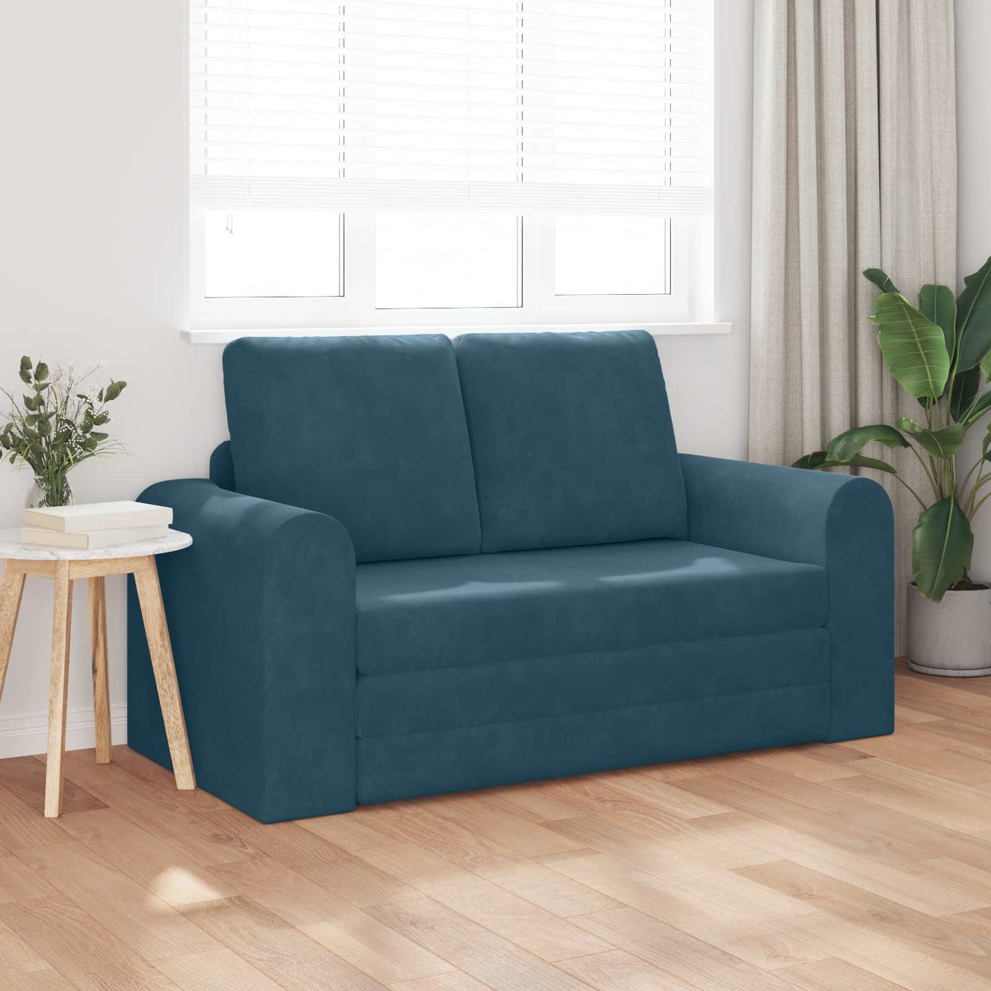 Divano letto Blu 148 x 71 x 83 cm Velluto