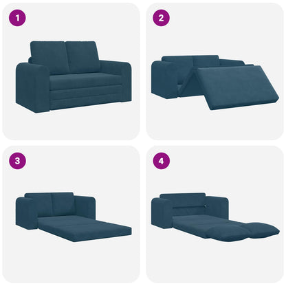 Divano letto Blu 148 x 71 x 83 cm Velluto | homemem39