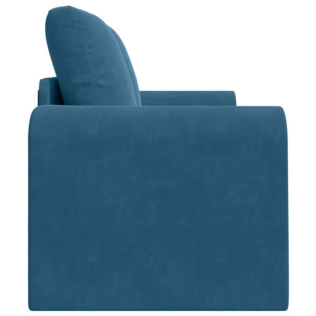 Divano letto 60cm Blu Velluto - homemem39