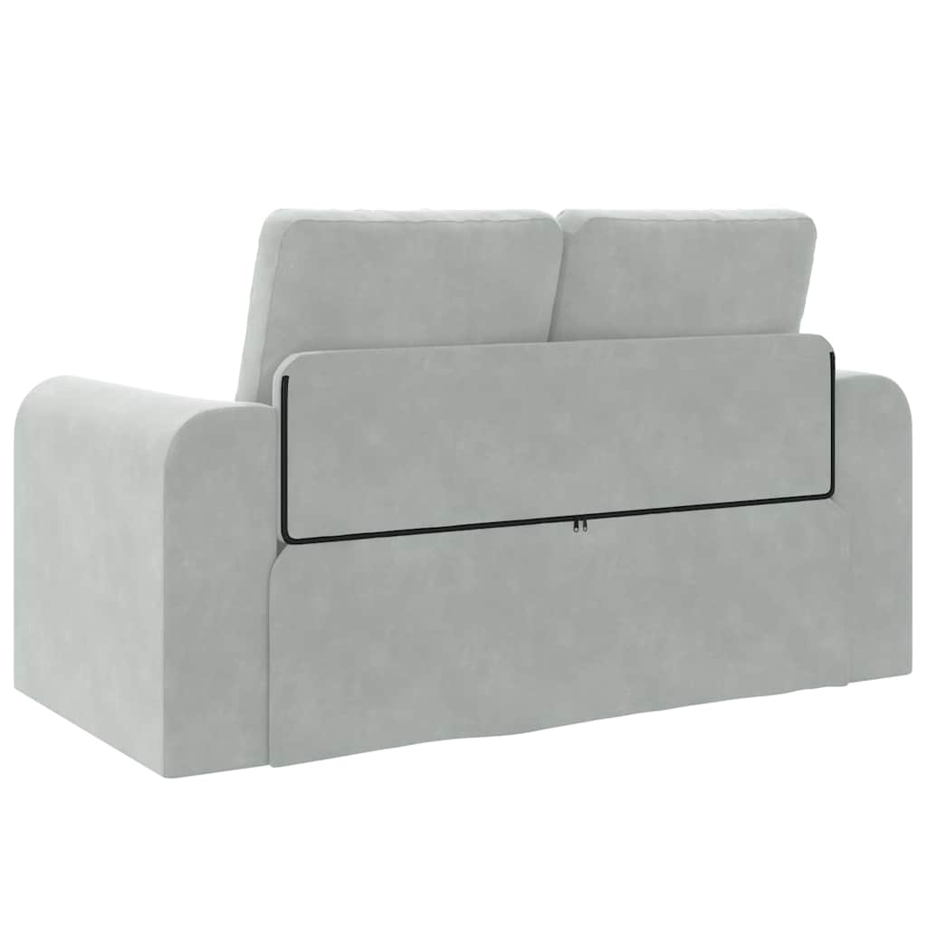 Divano letto Grigio chiaro 148 x 71 x 83 cm Velluto - homemem39