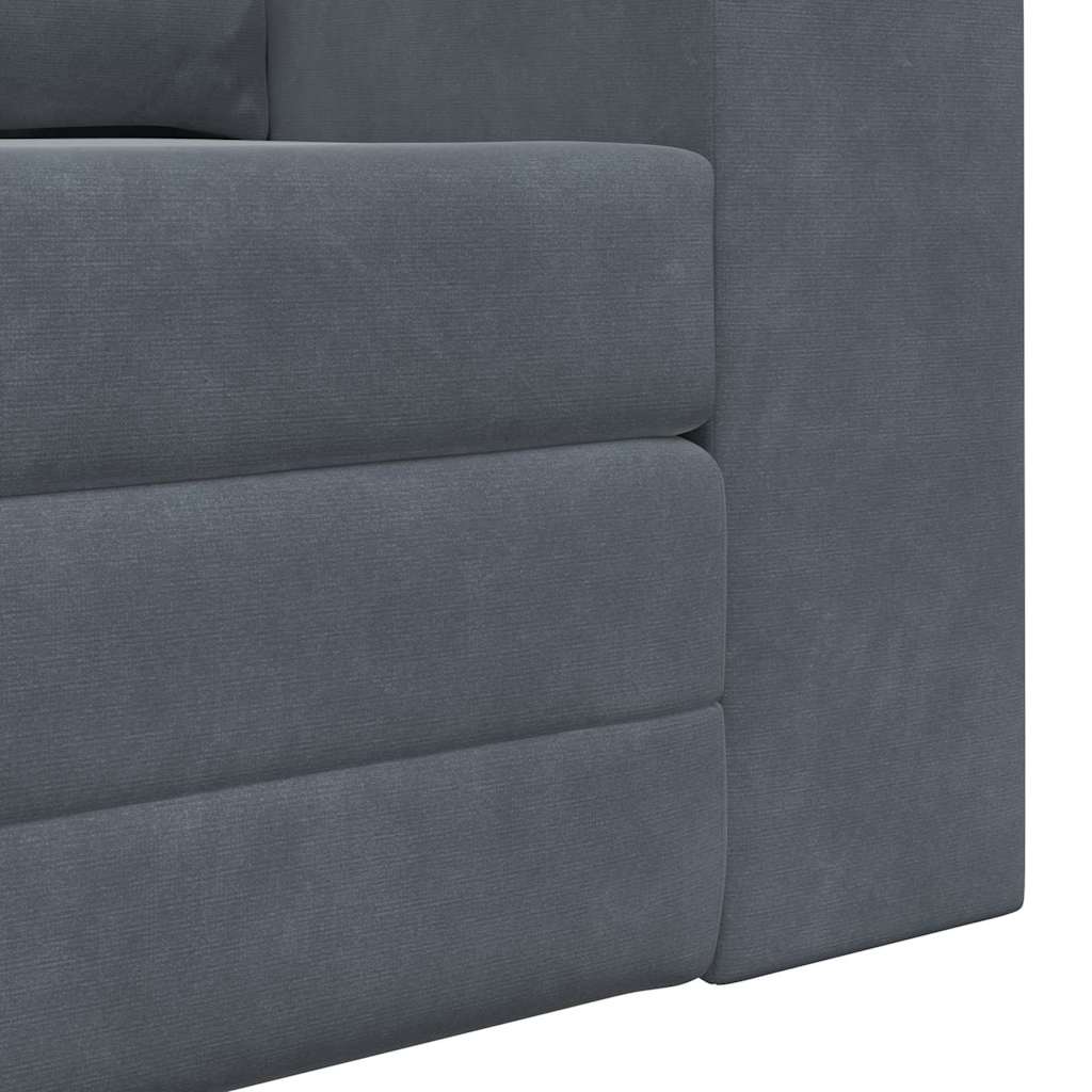 Divano letto Grigio scuro 148 x 71 x 83 cm Velluto - homemem39