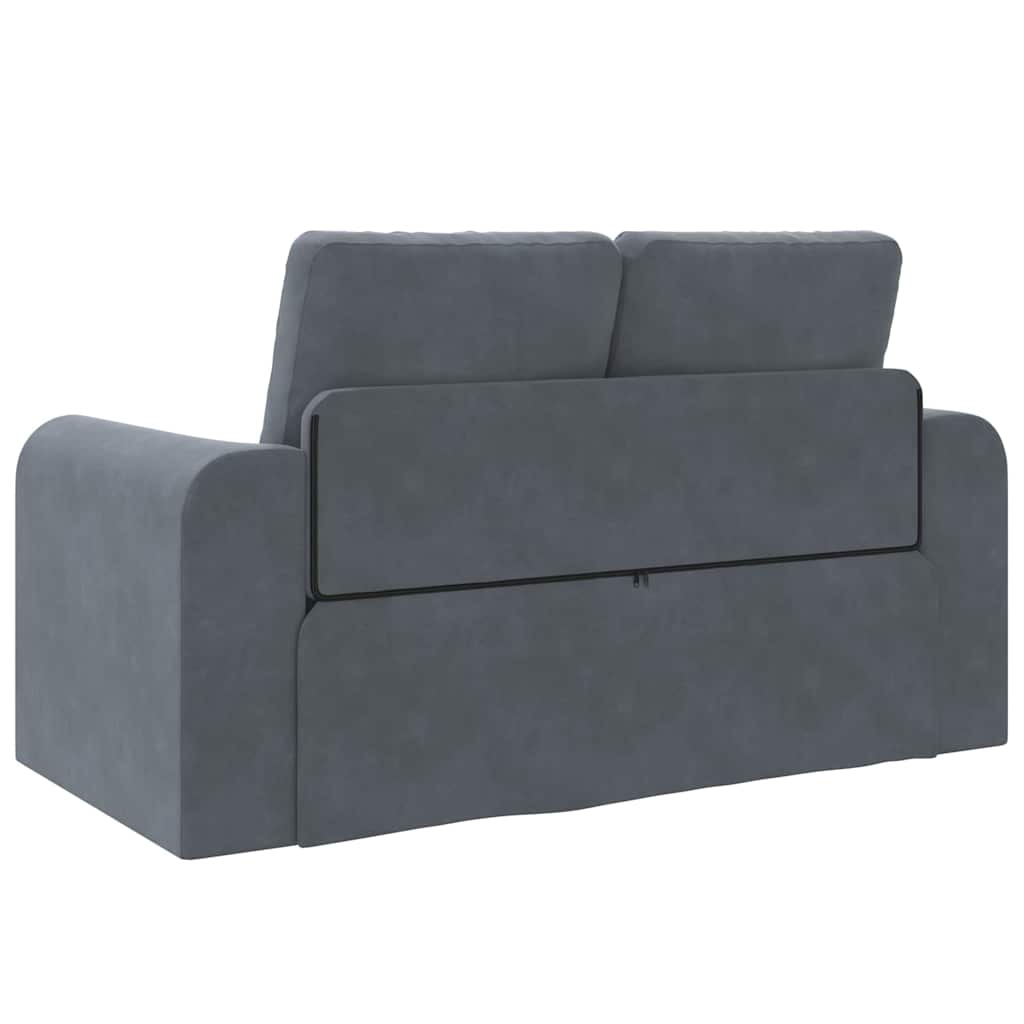 Divano letto Grigio scuro 148 x 71 x 83 cm Velluto - homemem39