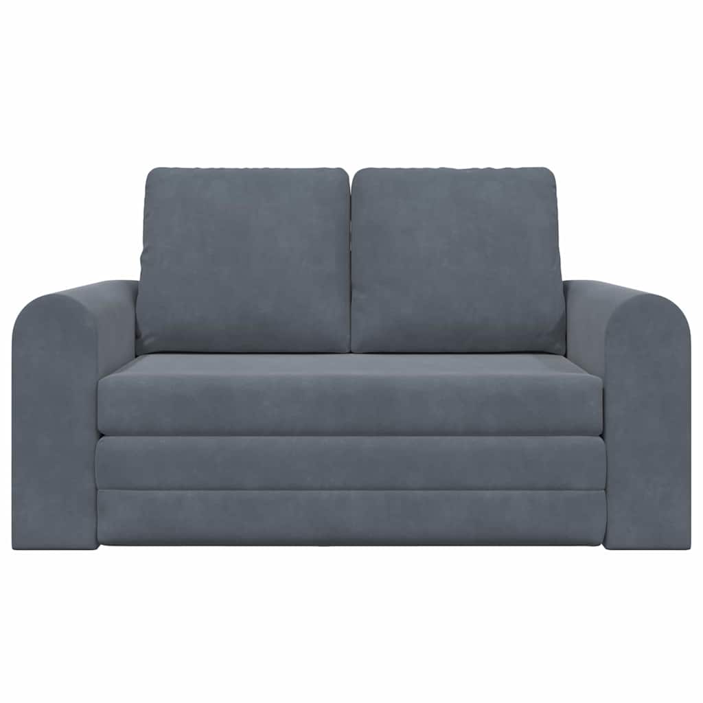 Divano letto Grigio scuro 148 x 71 x 83 cm Velluto - homemem39