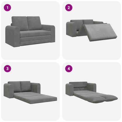 Divano letto Grigio scuro 148 x 71 x 83 cm Velluto