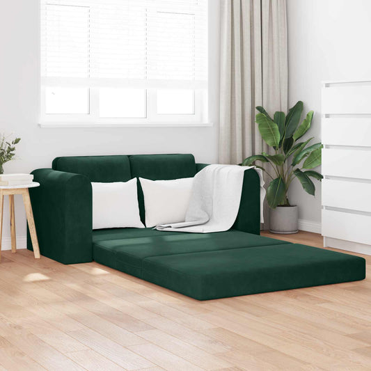 Divano letto Verde Scuro 148 x 71 x 83 cm Velluto