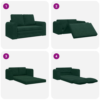 Divano letto Verde Scuro 148 x 71 x 83 cm Velluto