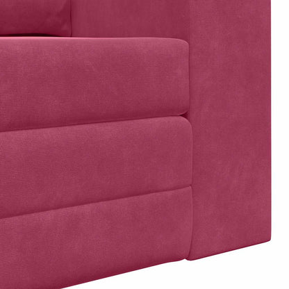 Divano letto 60cm Rosso Vino Velluto - homemem39