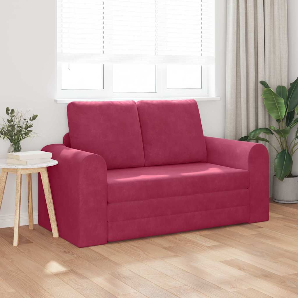 Divano letto 60cm Rosso Vino Velluto - homemem39