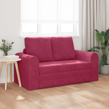 Divano letto Rosso Vino 148 x 71 x 83 cm Velluto