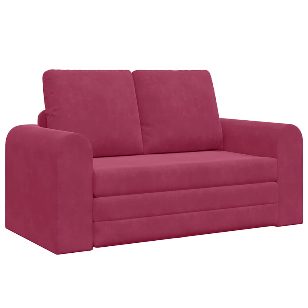 Divano letto 60cm Rosso Vino Velluto - homemem39