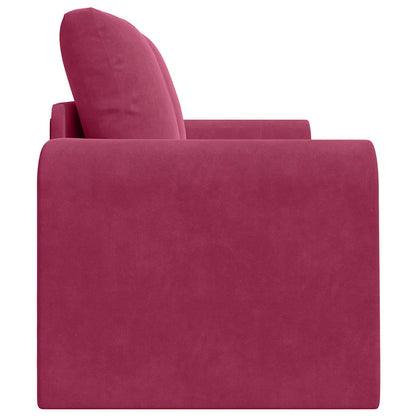 Divano letto 60cm Rosso Vino Velluto - homemem39
