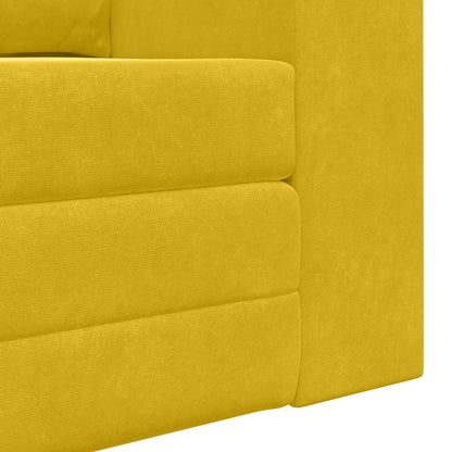 Divano letto Giallo 148 x 71 x 83 cm Velluto