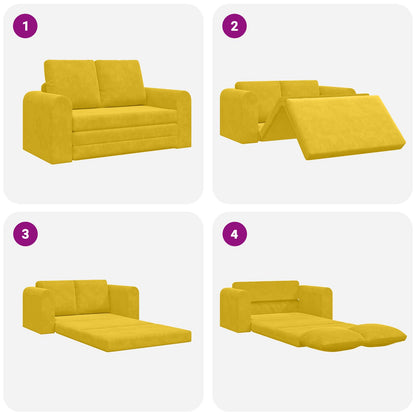 Divano letto Giallo 148 x 71 x 83 cm Velluto