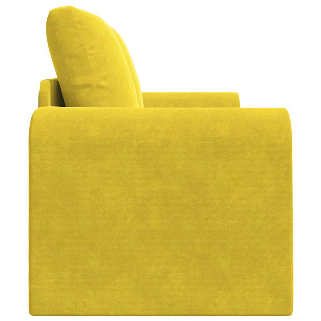 Divano letto 60cm Giallo Velluto