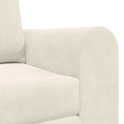 Divano letto Crema 148 x 71 x 83 cm Velluto