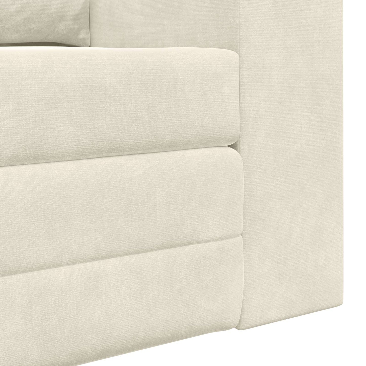 Divano letto Crema 148 x 71 x 83 cm Velluto