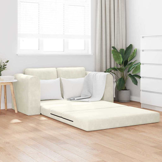 Divano letto 60cm Crema Velluto