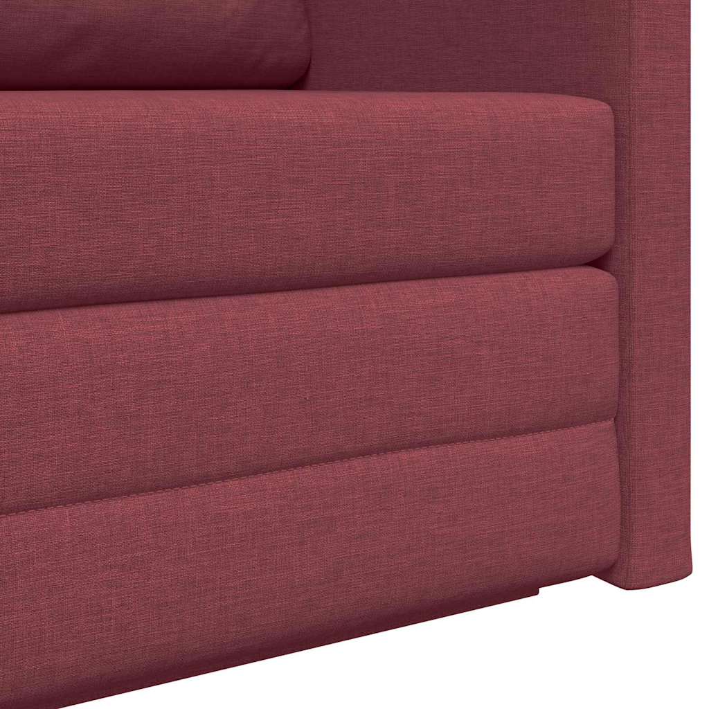 Divano letto 110cm Rosso Vino Tessuto