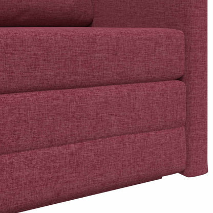 Divano letto 110cm Rosso Vino Tessuto