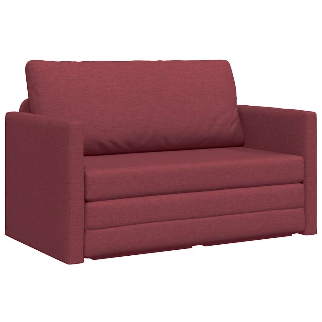 Divano letto 110cm Rosso Vino Tessuto