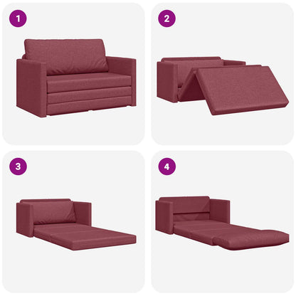 Divano letto 110cm Rosso Vino Tessuto | homemem39